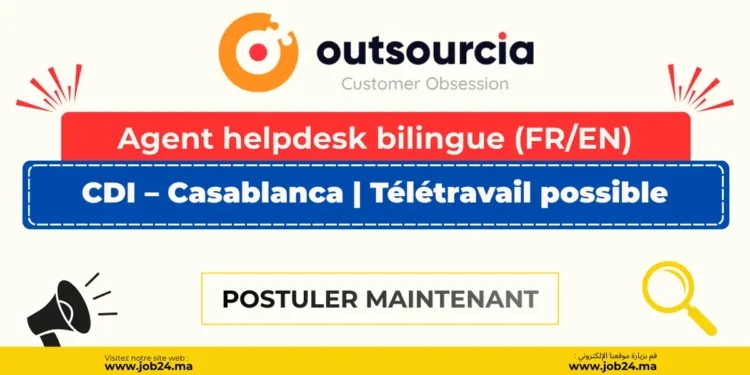Agent helpdesk bilingue CDI Casablanca