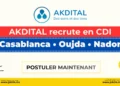 AKDITAL recrute en CDI à Casablanca